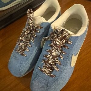 Nike Blue denim and mint Women's Sneakers (Cortez)